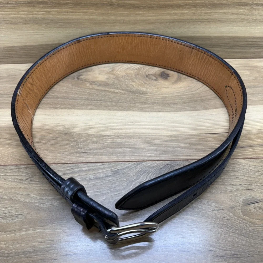 DON‎ HUME Duty Belt 28 30 Black Leather 2.25 in Oklahoma USA Made